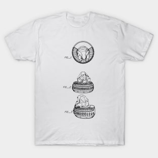 Toy Figure Vintage Patent Hand Drawing T-Shirt